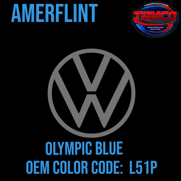 Tamco Paint Volkswagen  Olympic Blue Code L51P  OEM Basecoat OEM Amerflint II Series Single Stage