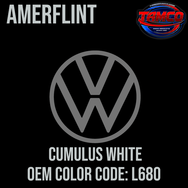 Tamco Paint Volkswagen Cumulus White Code L680 OEM Amerflint II Series Single Stage