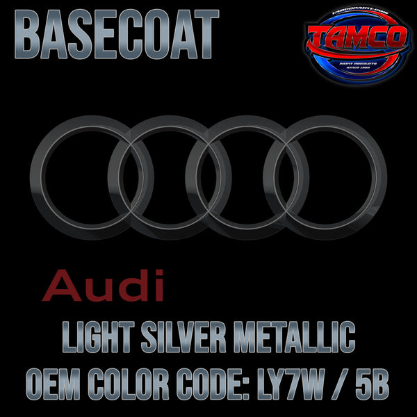 Audi Light Silver Metallic | LY7W / 5B | 2000-2009 | OEM Basecoat