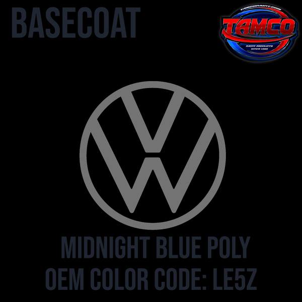 Tamco Paint Volkswagen Midnight Blue Poly Code  LE5Z   OEM Basecoat