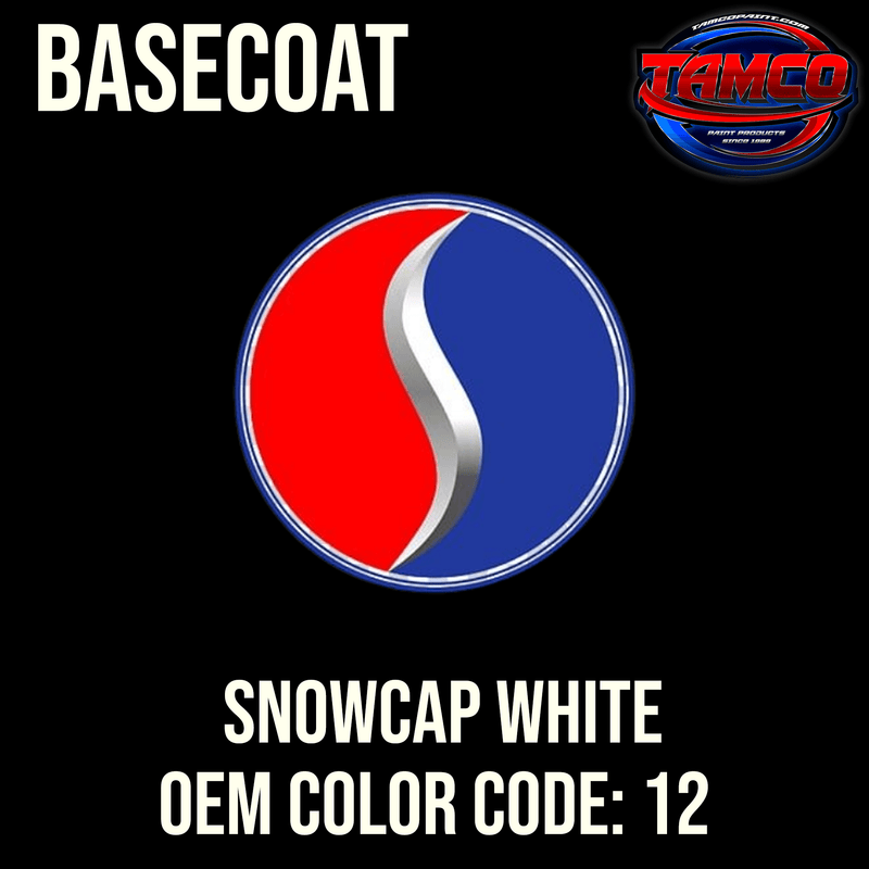 Tamco Paint Studebaker Snowcap White Code 12 OEM Basecoat