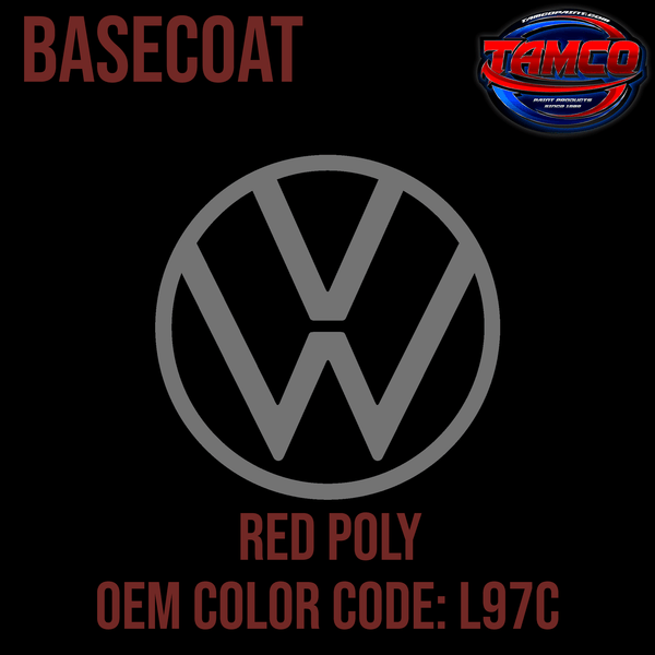 Tamco Paint Volkswagen Red Poly 
 Code L97C OEM Basecoat