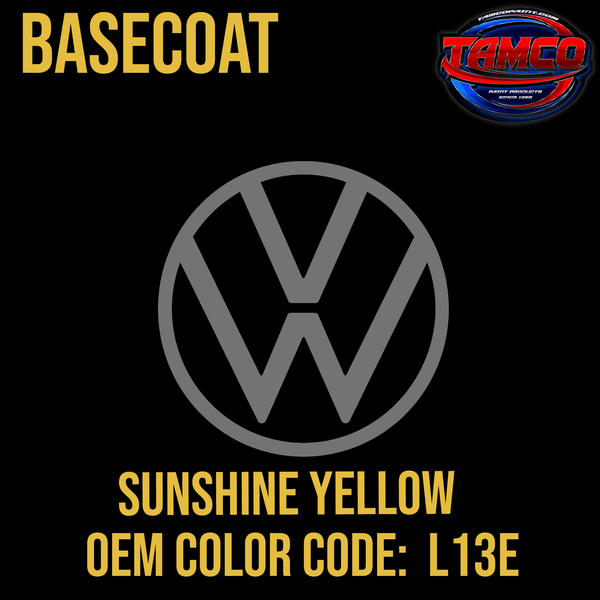 Tamco Paint Volkswagen Sunshine Yellow   Code L13E OEM Basecoat