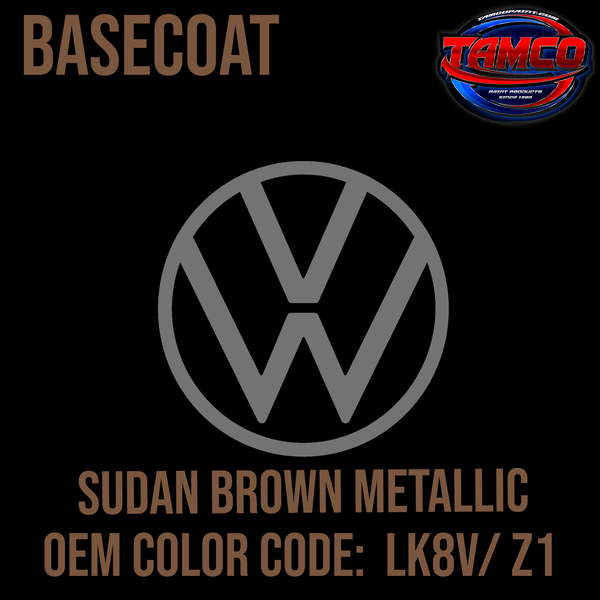 Tamco Paint Volkswagen Sudan Brown Metallic Code LK8V/ Z1 OEM Basecoat