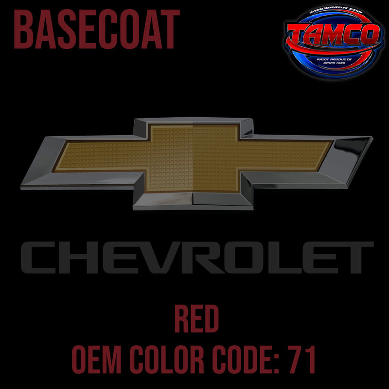 Chevrolet Red | 71 | 1977-1978 | OEM Basecoat