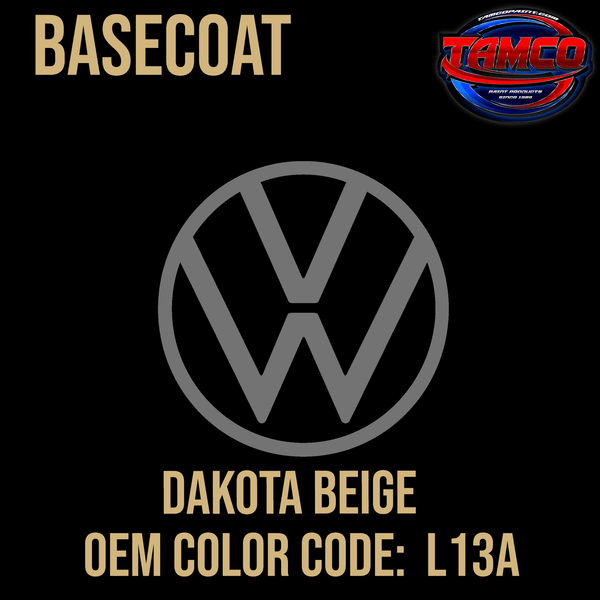 Tamco Paint Volkswagen Dakota Beige Code L13A OEM Basecoat