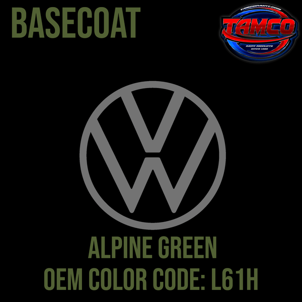 Tamco Paint Volkswagen Alpine Green Code L61H OEM Basecoat