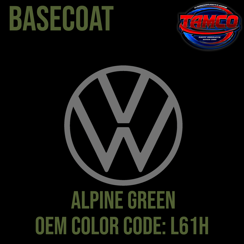 Tamco Paint Volkswagen Alpine Green Code L61H OEM Basecoat