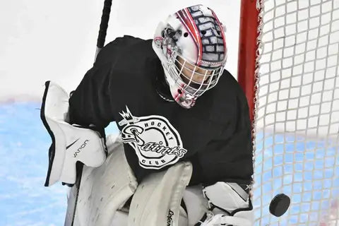 Tamco Paint Blizzard of Ozz White Pearl on Hockey Helmet