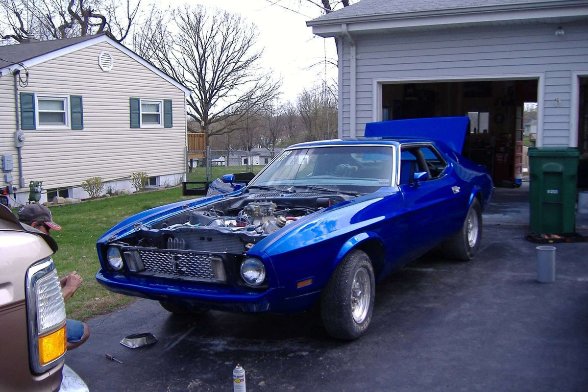 Tamco Paint Blue Nitrous in 1973 Ford Mustang Grande