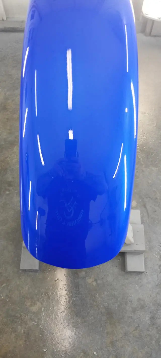 Tamco Paint Blue Nitrous on Motorcycle Fuel Tank
