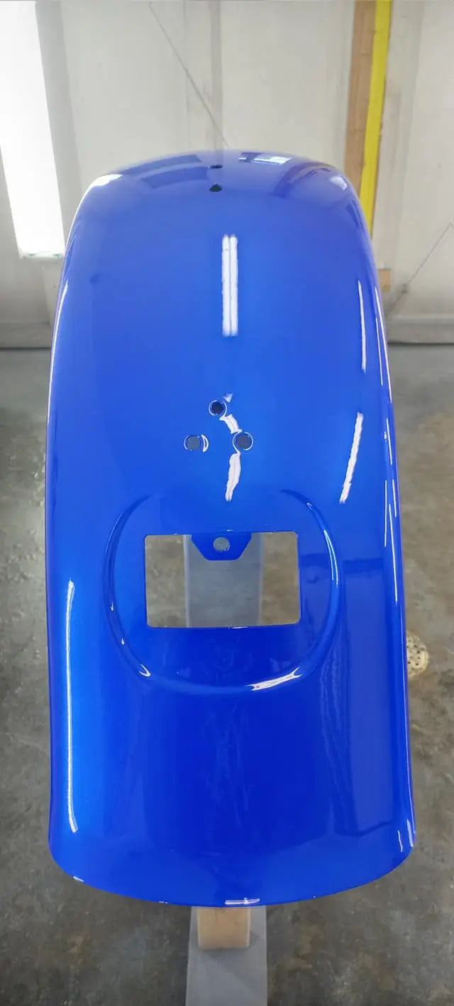 Tamco Paint Blue Nitrous on Motorcycle Fuel Tank