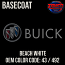 Tamco Paint Beach White OEM Color Code: 43 / 492 Basecoat