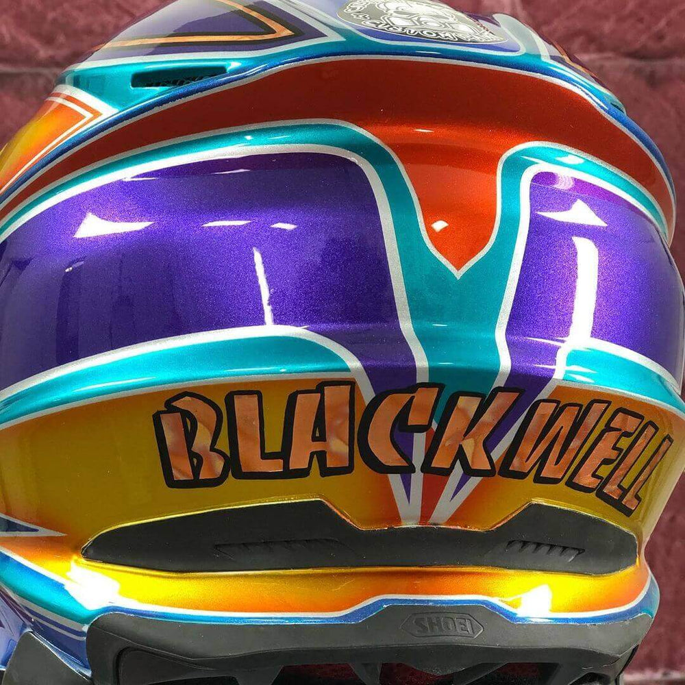 custom painted dirt bike helmet Burplicious - Candy Concentrate