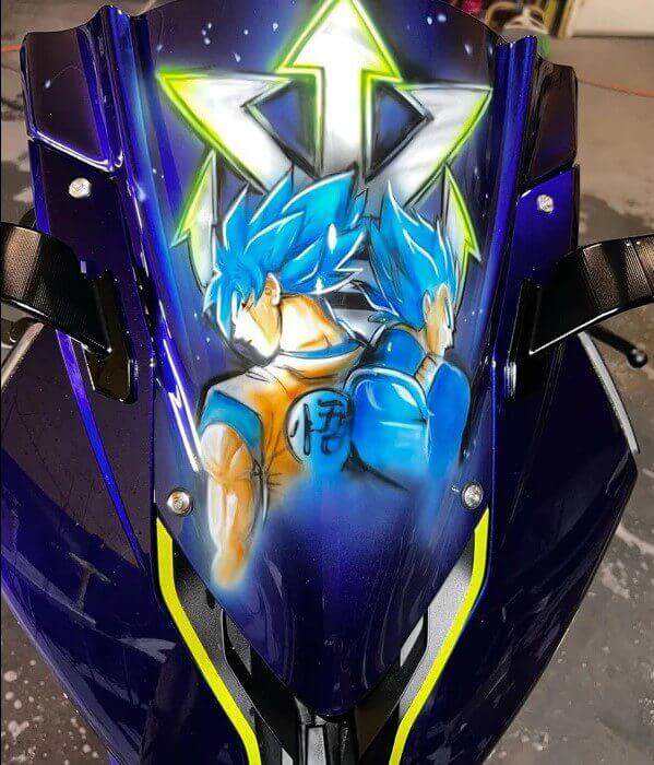 Burplicious Candy Concentrate Car Kit custom painted anime motorcycle dragon ball Goku