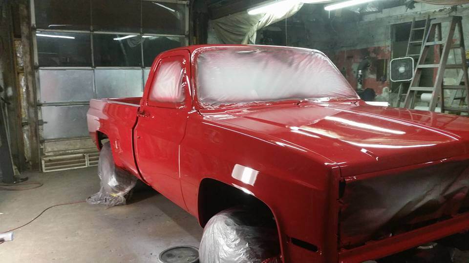 Tamco Paint Ford Candy Apple Red on Chevrolet C/K