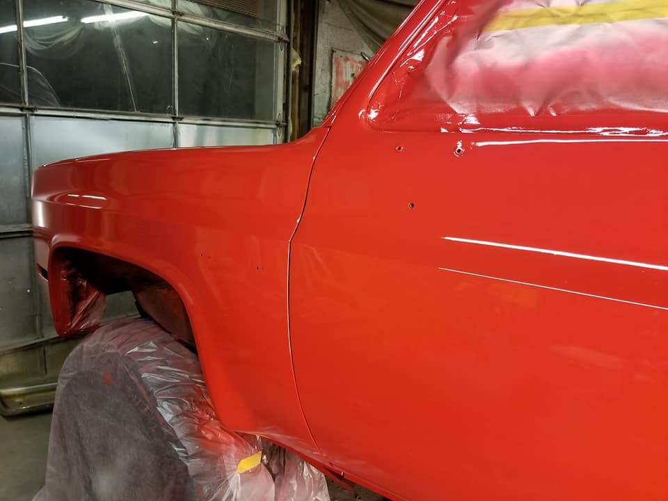 Tamco Paint Ford Candy Apple Red on Chevrolet C/K