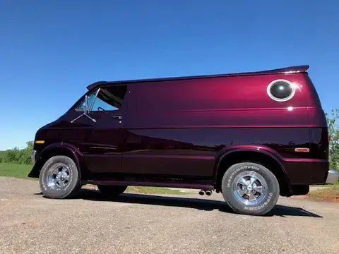 Tamco Paint Cabernet Candy Pearl Basecoat in 1970 Dodge Ram Van