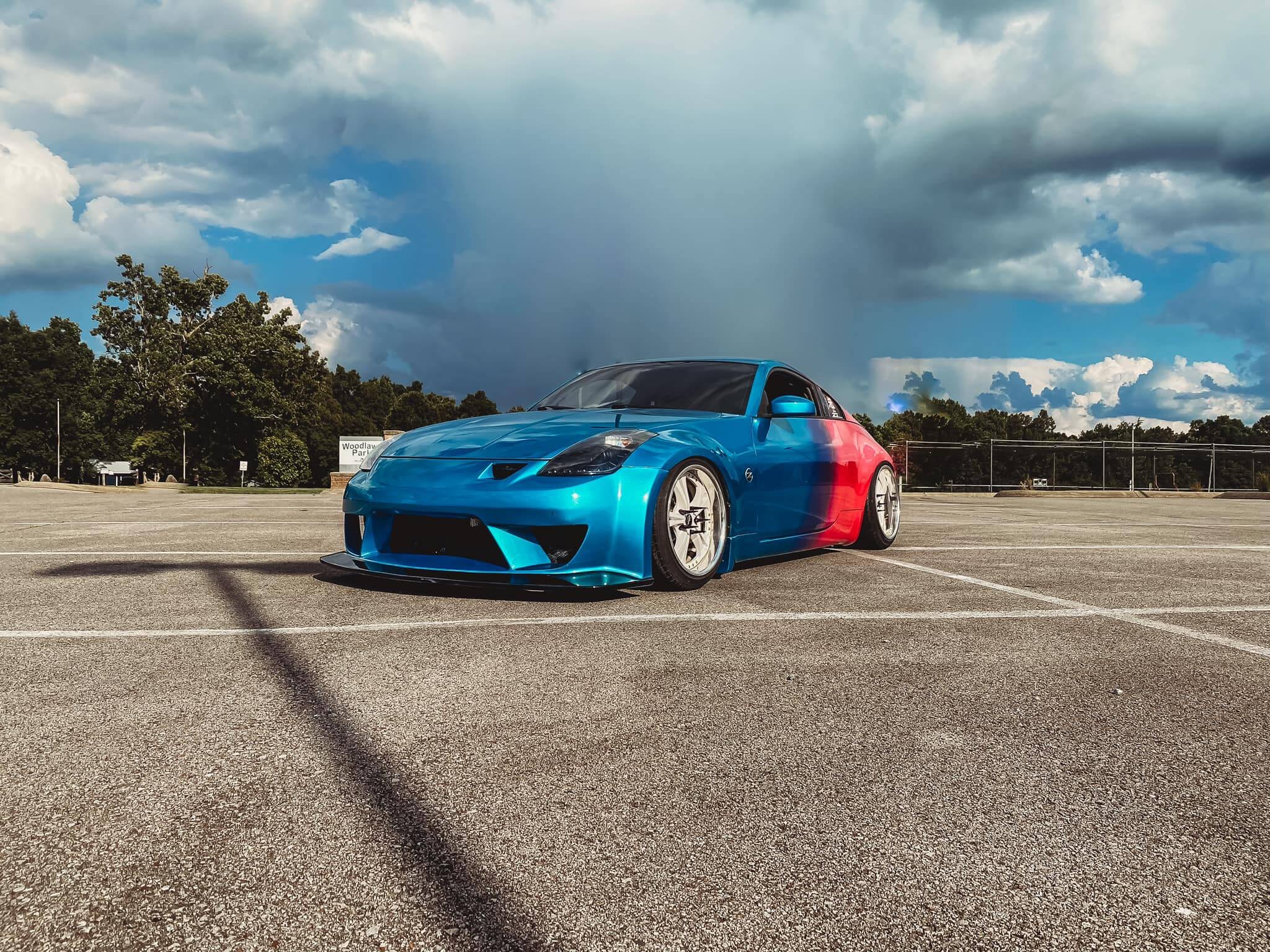 Tamco Paint Caribbean Current Pearl and Lipstick on Nissan 350z