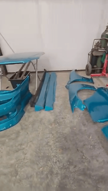 Tamco Paint Caribbean Current Pearl on Car Parts