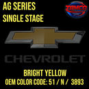 Tamco Paint OEM Chevrolet Bright Yellow Code: 51 / N / 3893 AGSS