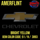 Tamco Paint OEM Chevrolet Bright Yellow Code: 51 / N / 3893 Amerflint