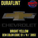 Tamco Paint OEM Chevrolet Bright Yellow Code: 51 / N / 3893 Duraflint