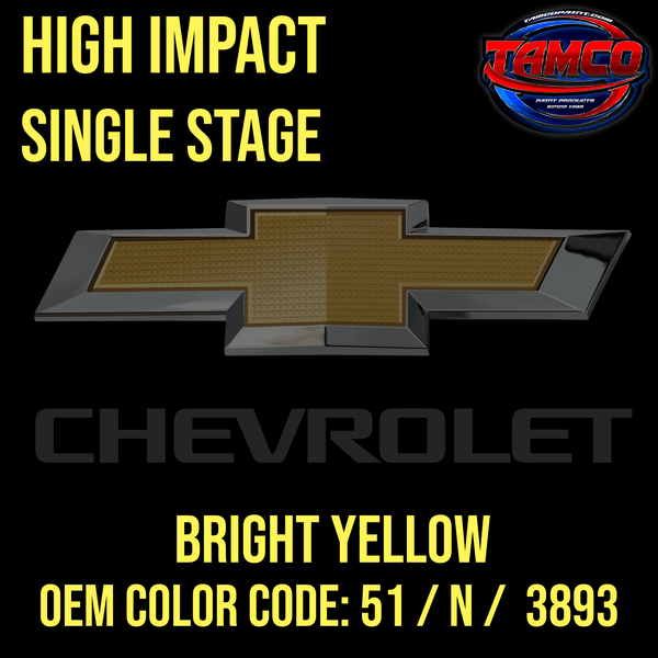 Tamco Paint OEM Chevrolet Bright Yellow Code: 51 / N / 3893 High Impact SS