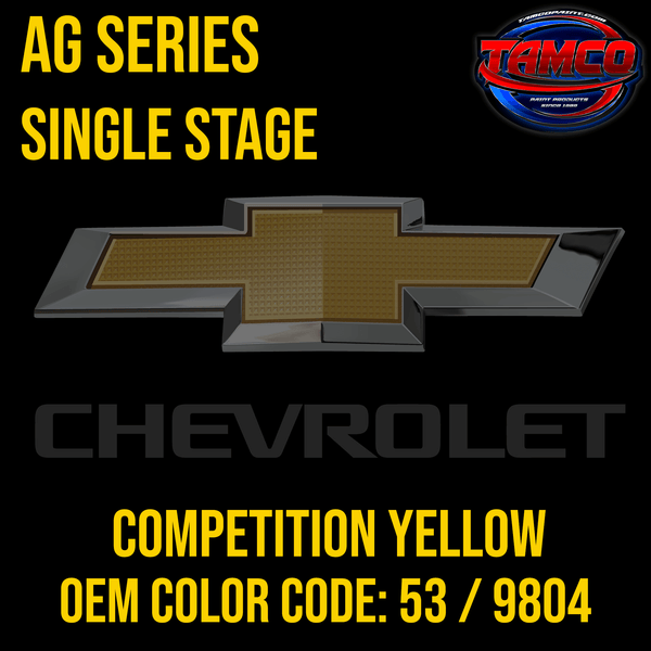 Tamco Paint Chevrolet Competition Yellow OEM Color Code: 53 / 9804 AG SS