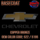 Tamco Paint OEM Basecoat Chevrolet Copper Bronze Code 522 / 5195 
