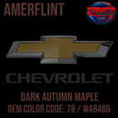 Tamco Paint Chevrolet Dark Autumn Maple OEM Color Code: 78 / WA8486 Amerflint