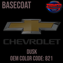 Tamco Paint Chevrolet Dusk OEM Color Code: 821 Basecoat