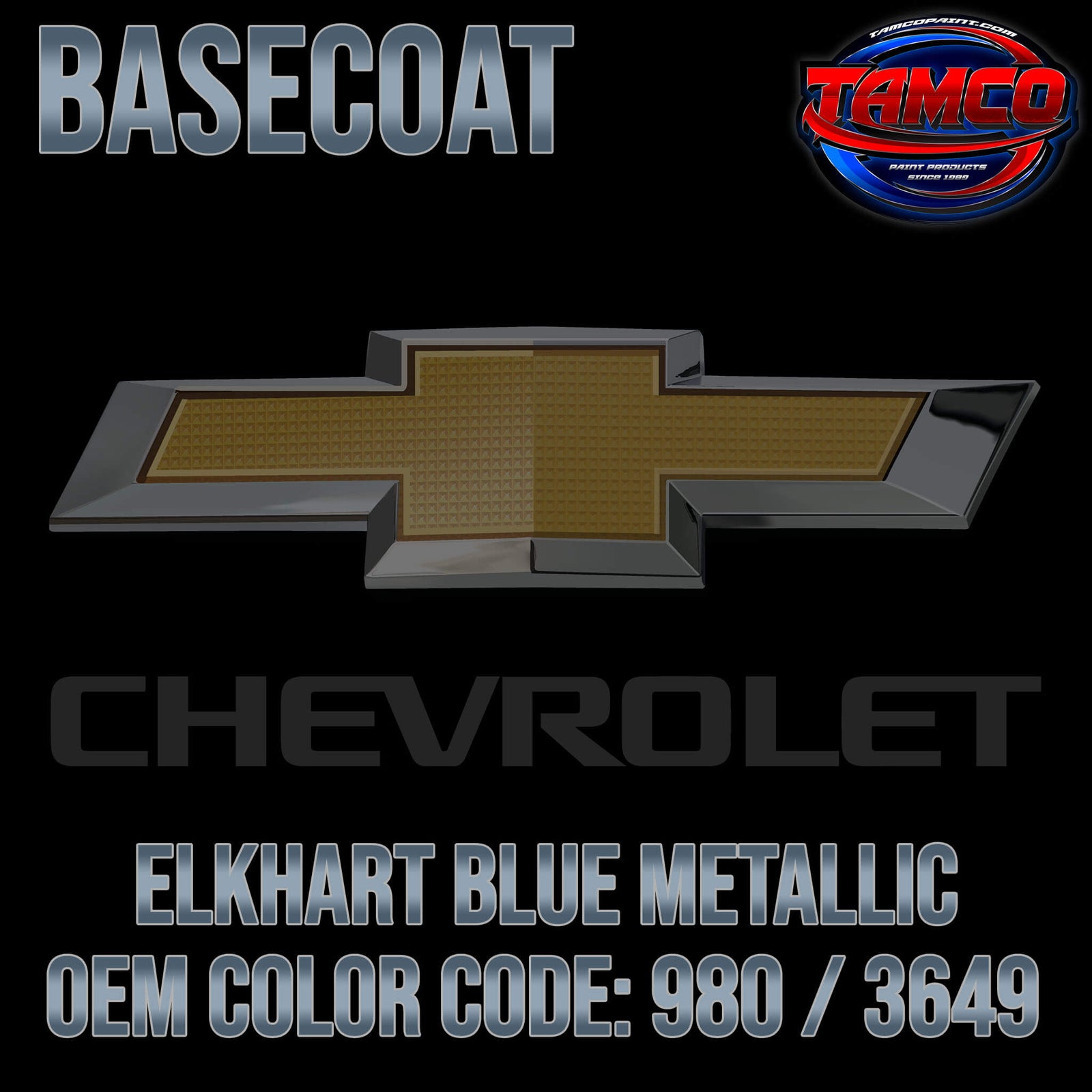 Chevrolet Elkhart Blue Metallic 980 / 3649 1967 OEM Basecoat