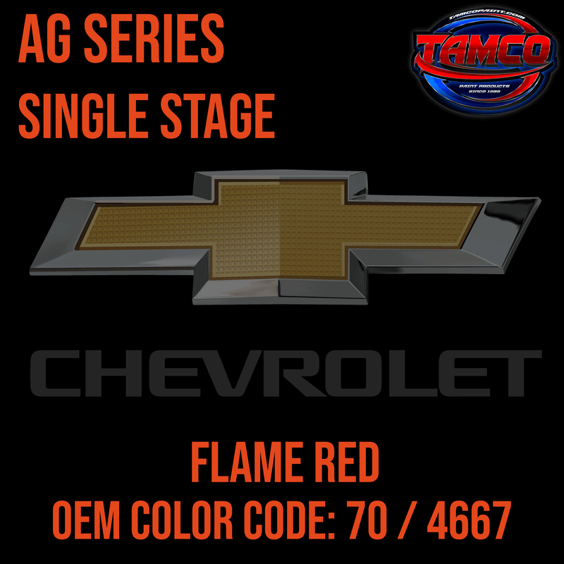 Tamco Paint Chevrolet Flame Red OEM Color Code: 70 / 4667 AG SS