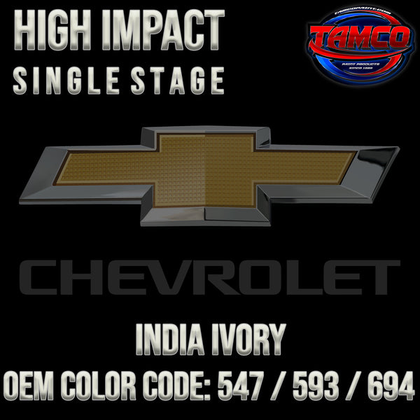 Chevrolet Indian Ivory | 547 / 593 / 694 | 1954 | OEM High Impact Single Stage