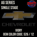 Chevrolet Ivory Code 526 / 12 OEM AG Series Single Stage