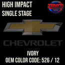 Chevrolet Ivory Code 526 / 12 OEM High Impact Single Stage