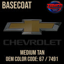 Tamco Paint Chevrolet Medium Tan OEM Color Code: 67 / 7491 Basecoat