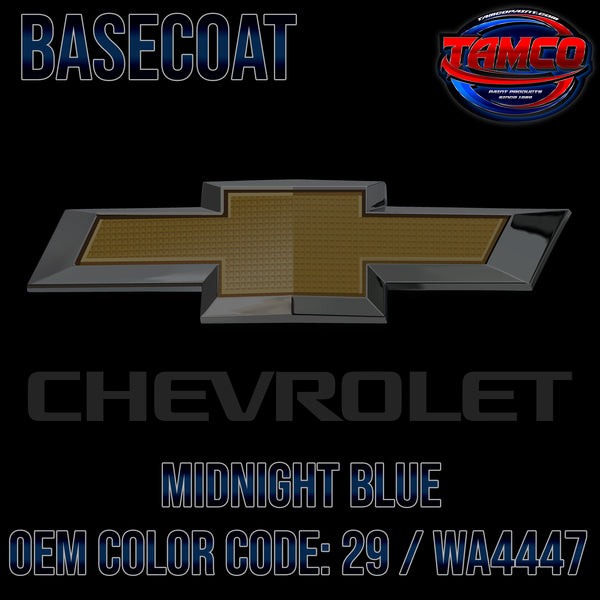 Chevrolet Midnight Blue | 29 / WA4447 | 1973-1974 | OEM Basecoat