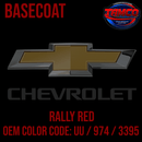 Tamco Paint Basecoat Chevrolet Rally Red Code UU / 974 / 3395