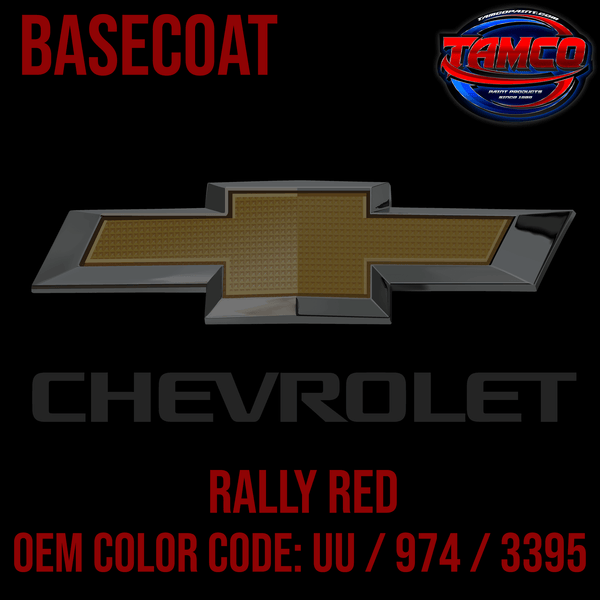 Tamco Paint Basecoat Chevrolet Rally Red Code UU / 974 / 3395