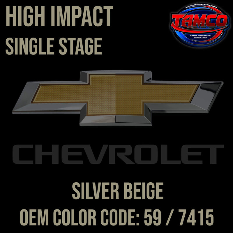 Tamco Paint Silver Beige Metallic Code 59 / 7415 OEM High Impact Single Stage