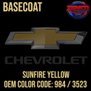 Tamco Paint Chevrolet Sunfire Yellow Basecoat Code 984 / 3523