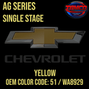 Tamco Paint Chevrolet Yellow OEM Color Code: 51 / WA8929 AGSS