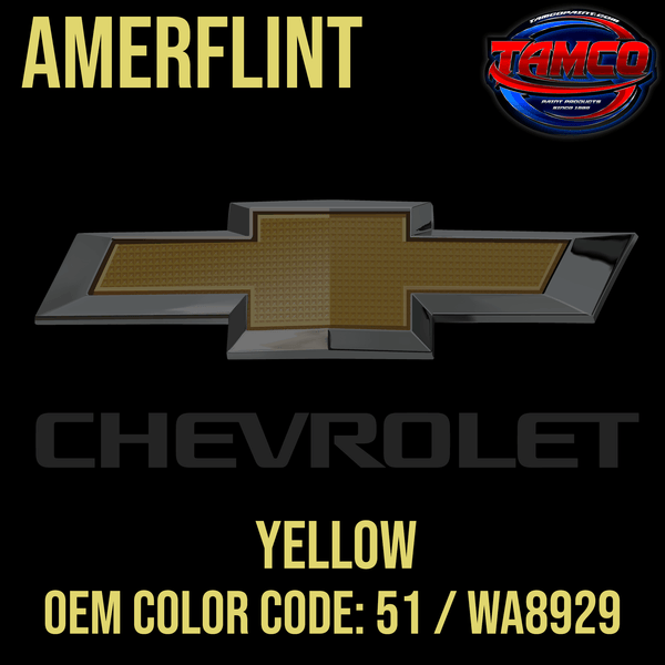 Tamco Paint Chevrolet Yellow OEM Color Code: 51 / WA8929 Amerflint