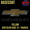 Tamco Paint Chevrolet Yellow OEM Color Code: 51 / WA8929 Basecoat