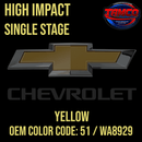 Tamco Paint Chevrolet Yellow OEM Color Code: 51 / WA8929 High Impact SS