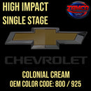 Chevrolet Colonial Cream Code 800 High Impact Single stage