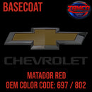 Tamco Paint Chevrolet Matador Red Code 697 / 802 OEM Basecoat