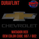 Tamco Paint Chevrolet Matador Red Code 697 / 802 OEM Duraflint